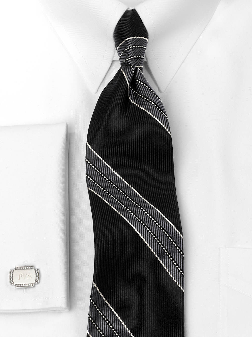Alternate Image of Stripe Woven Silk Tie-1