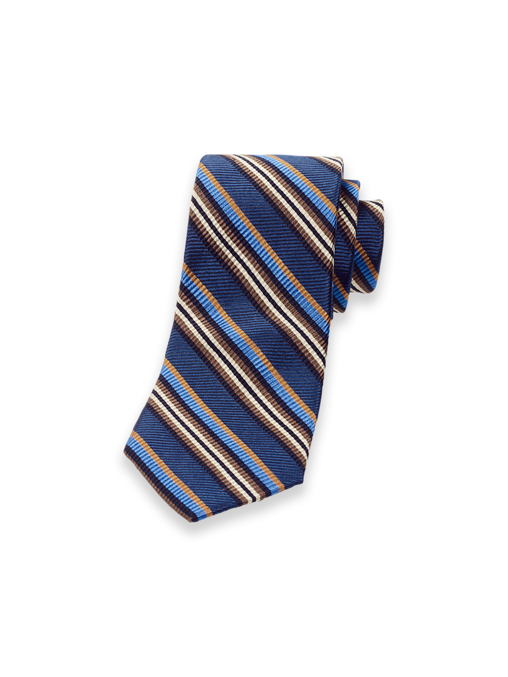 Product Image of Stripe Woven Silk Tie-Blue Multi