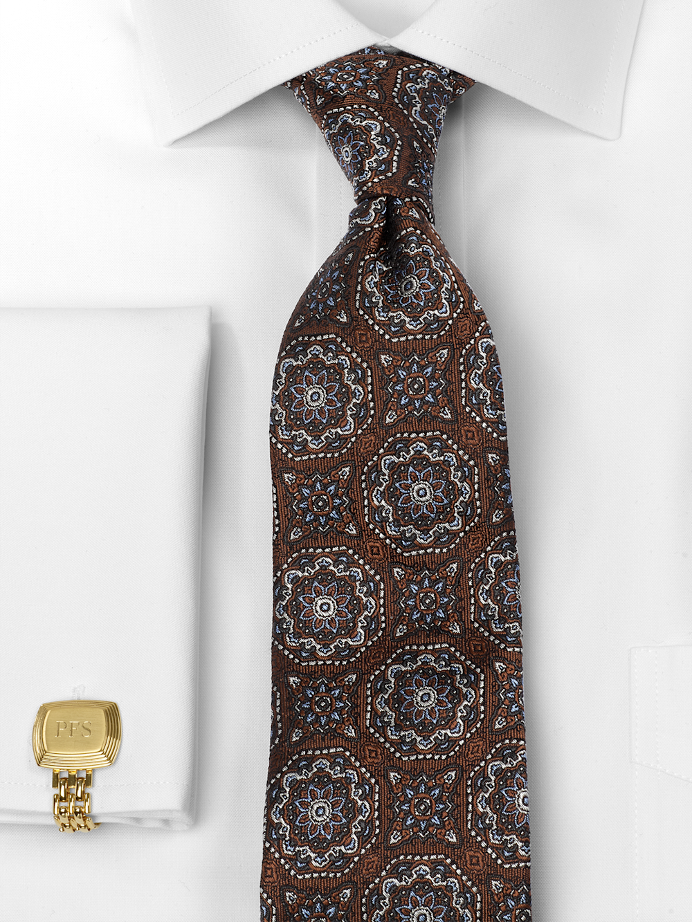 Alternate Image of Medallion Woven Silk Tie-1
