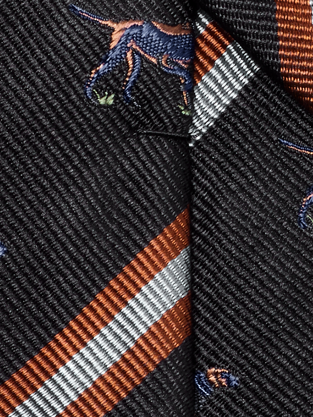 Alternate Image of Dog Motif Woven Silk Tie-3
