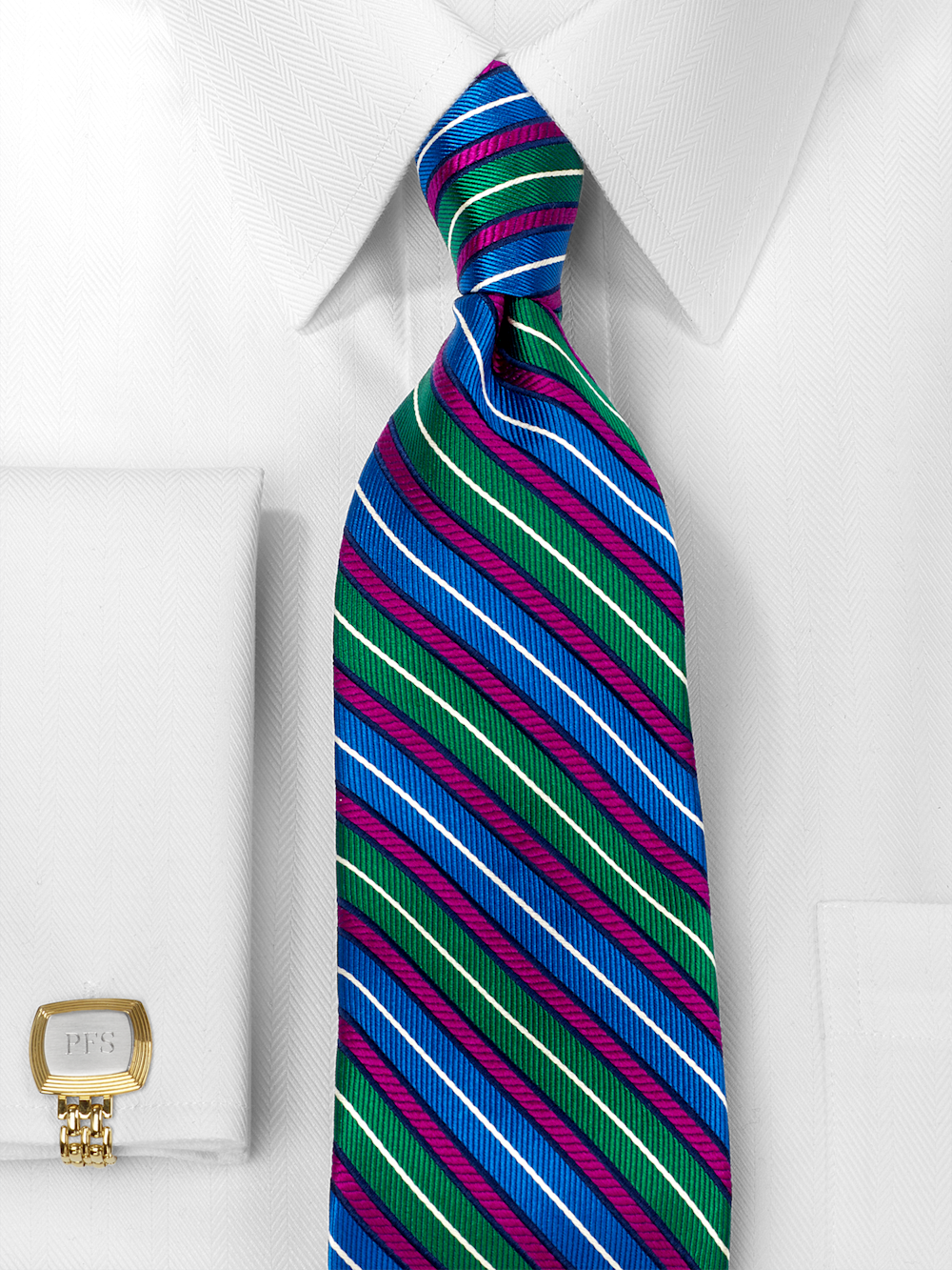 Alternate Image of Stripe Woven Silk Tie-1
