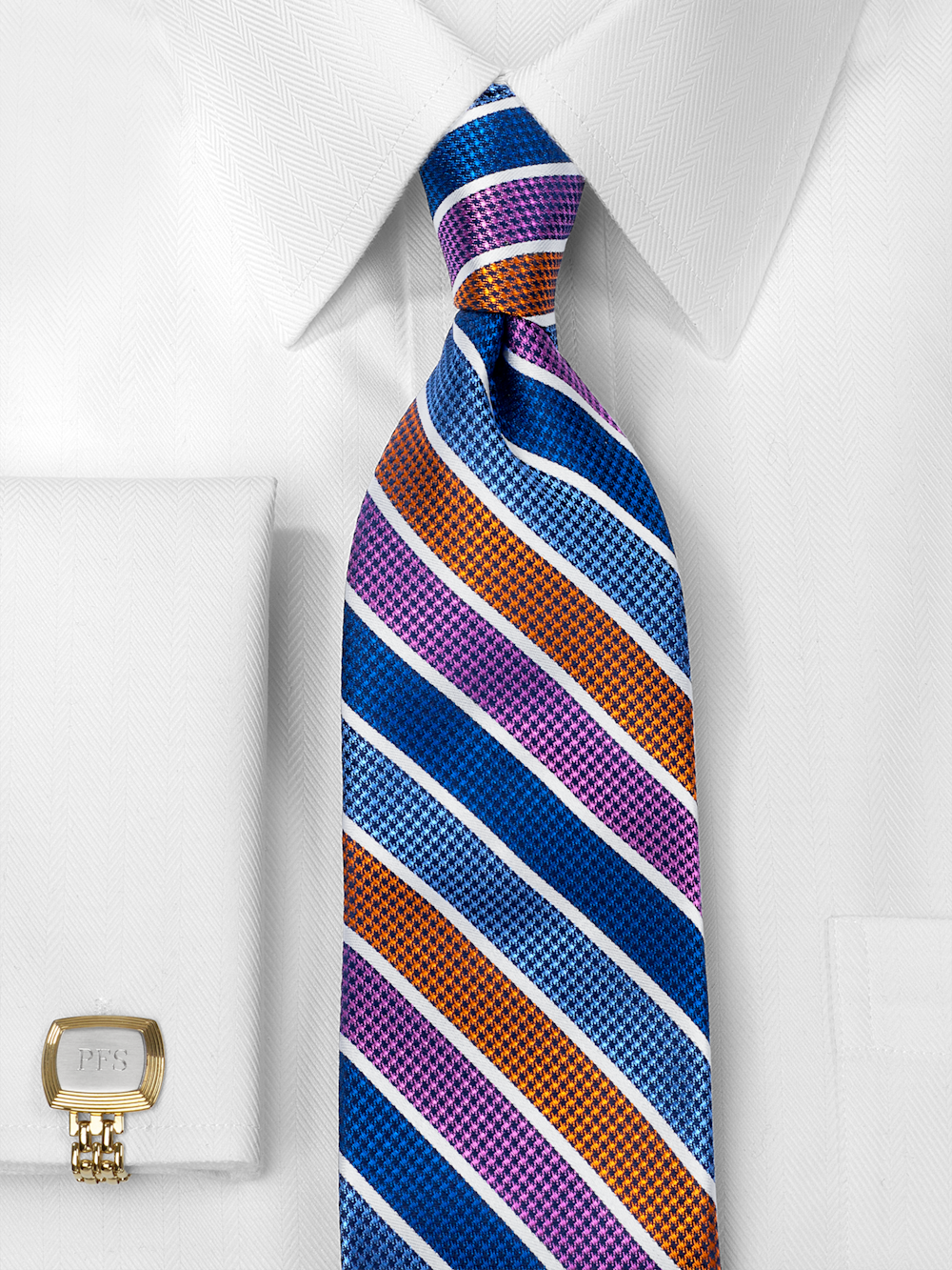 Alternate Image of Stripe Woven Silk Tie-1