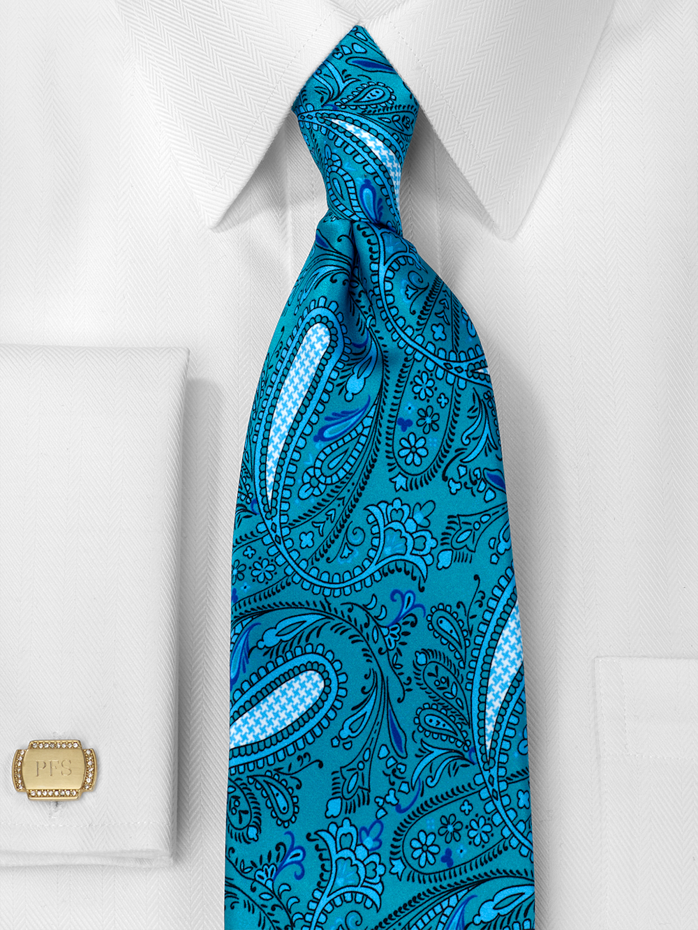 Alternate Image of Paisley Printed Italian Silk Tie-1