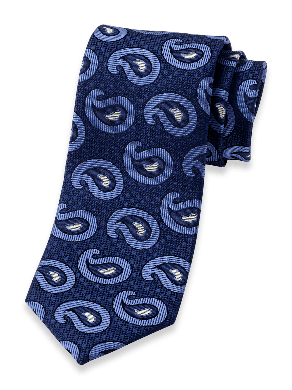 Product Image of Paisley Deco Woven Silk Tie-Navy/Blue