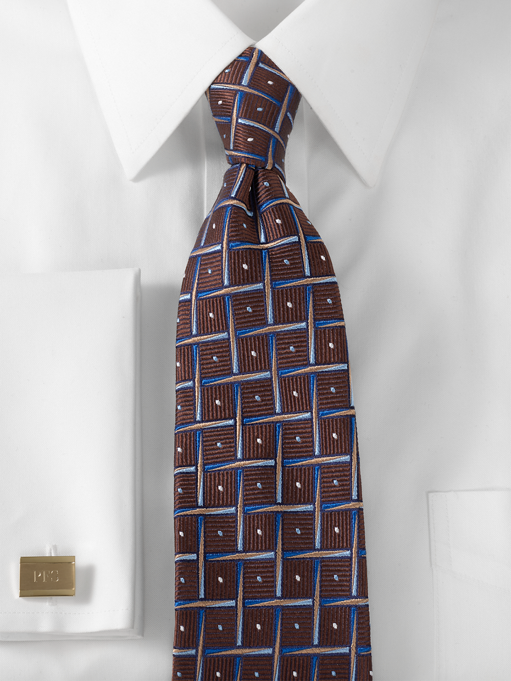 Alternate Image of Basketweave Woven Silk Tie-1