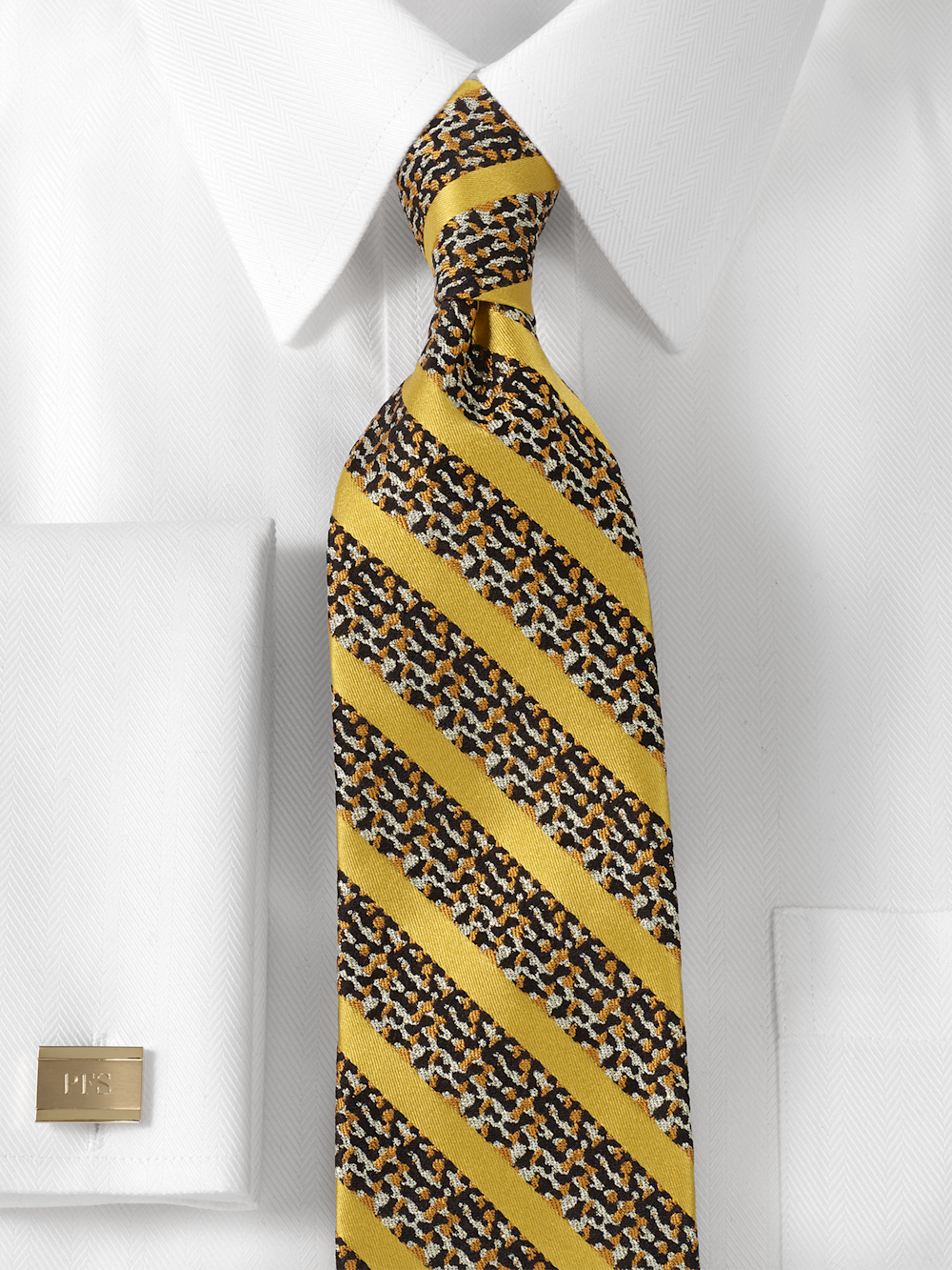 Alternate Image of Stripe Lurex Woven Silk Tie-1