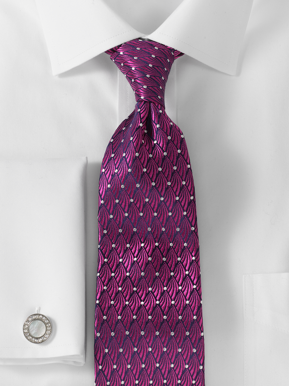 Alternate Image of Geometric Woven Silk Tie-1
