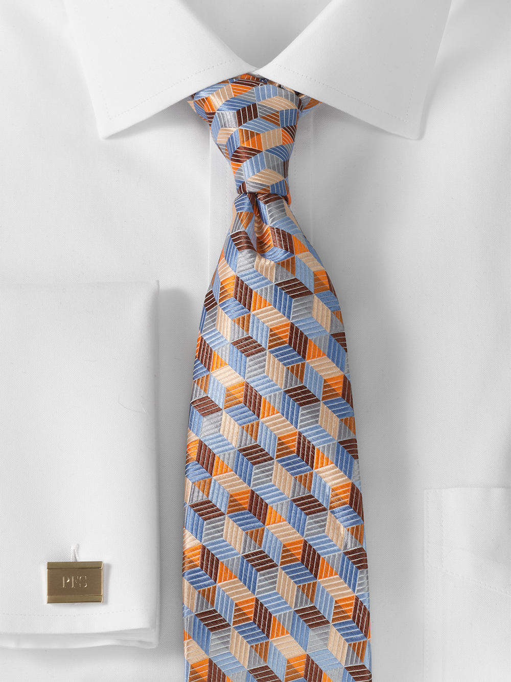 Alternate Image of Geometric Woven Silk Tie-1