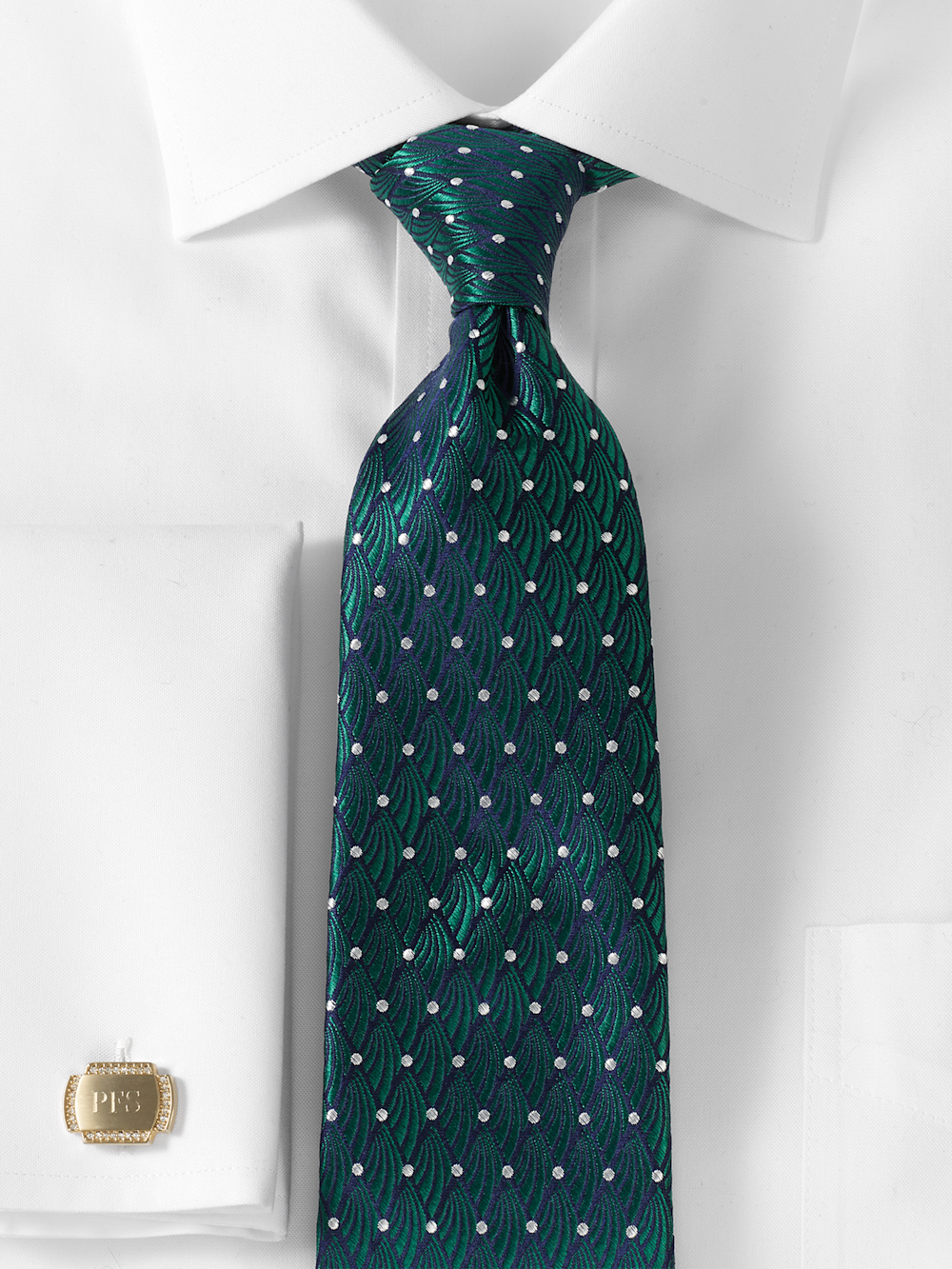 Alternate Image of Geometric Woven Silk Tie-1