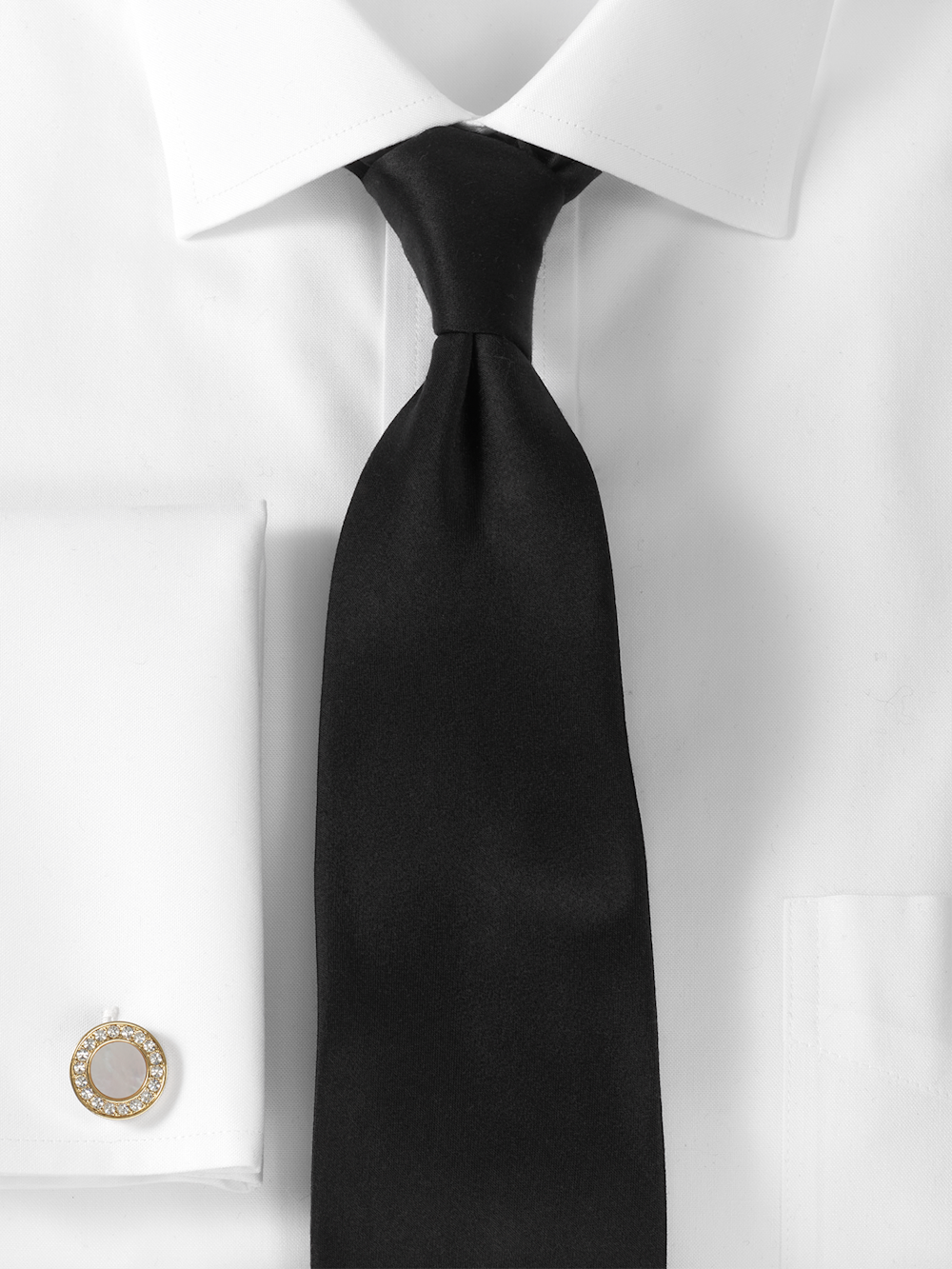 Alternate Image of Solid Woven Silk Tie-1