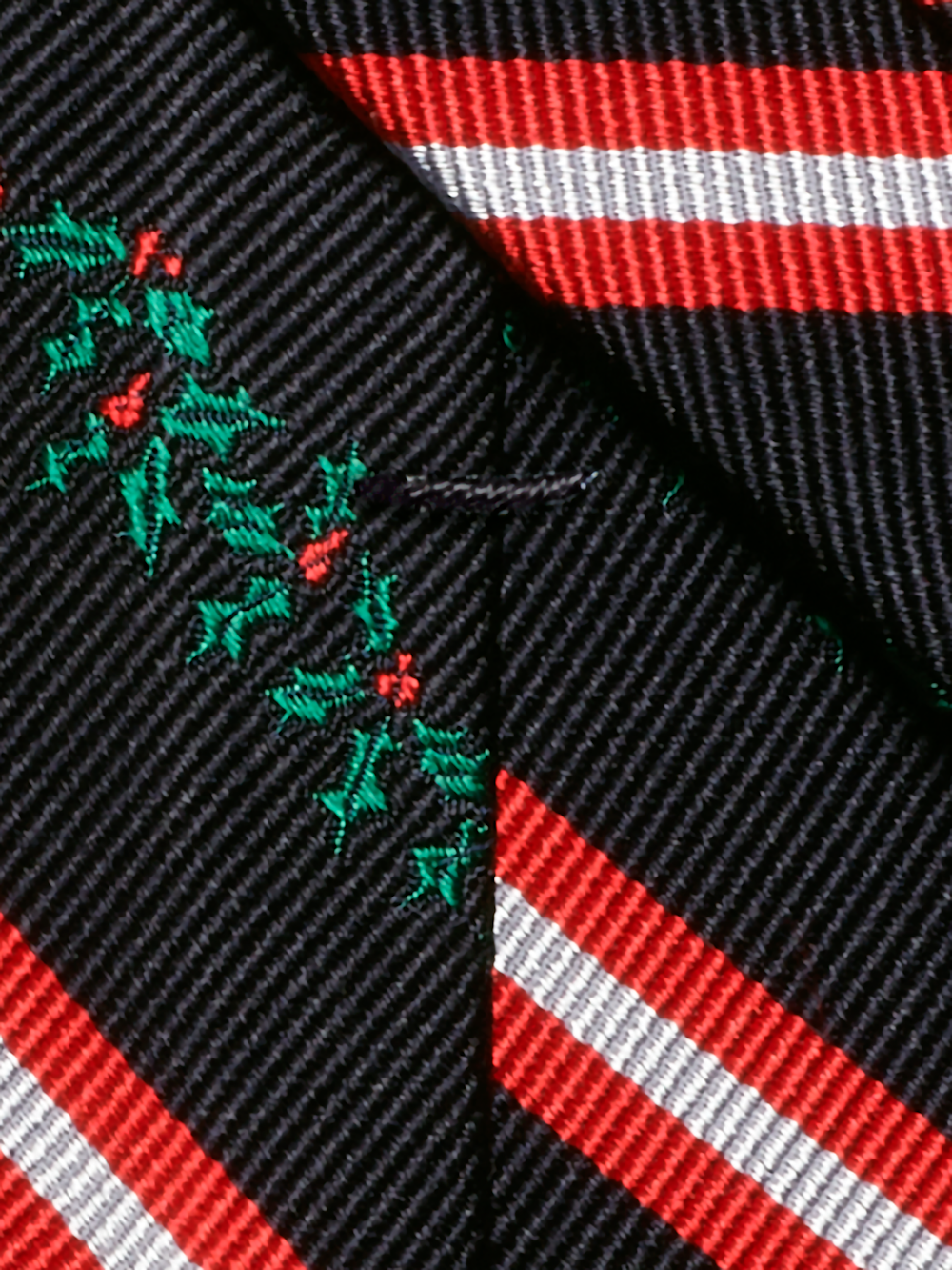 Alternate Image of Stripe/holly Woven Silk Tie-3