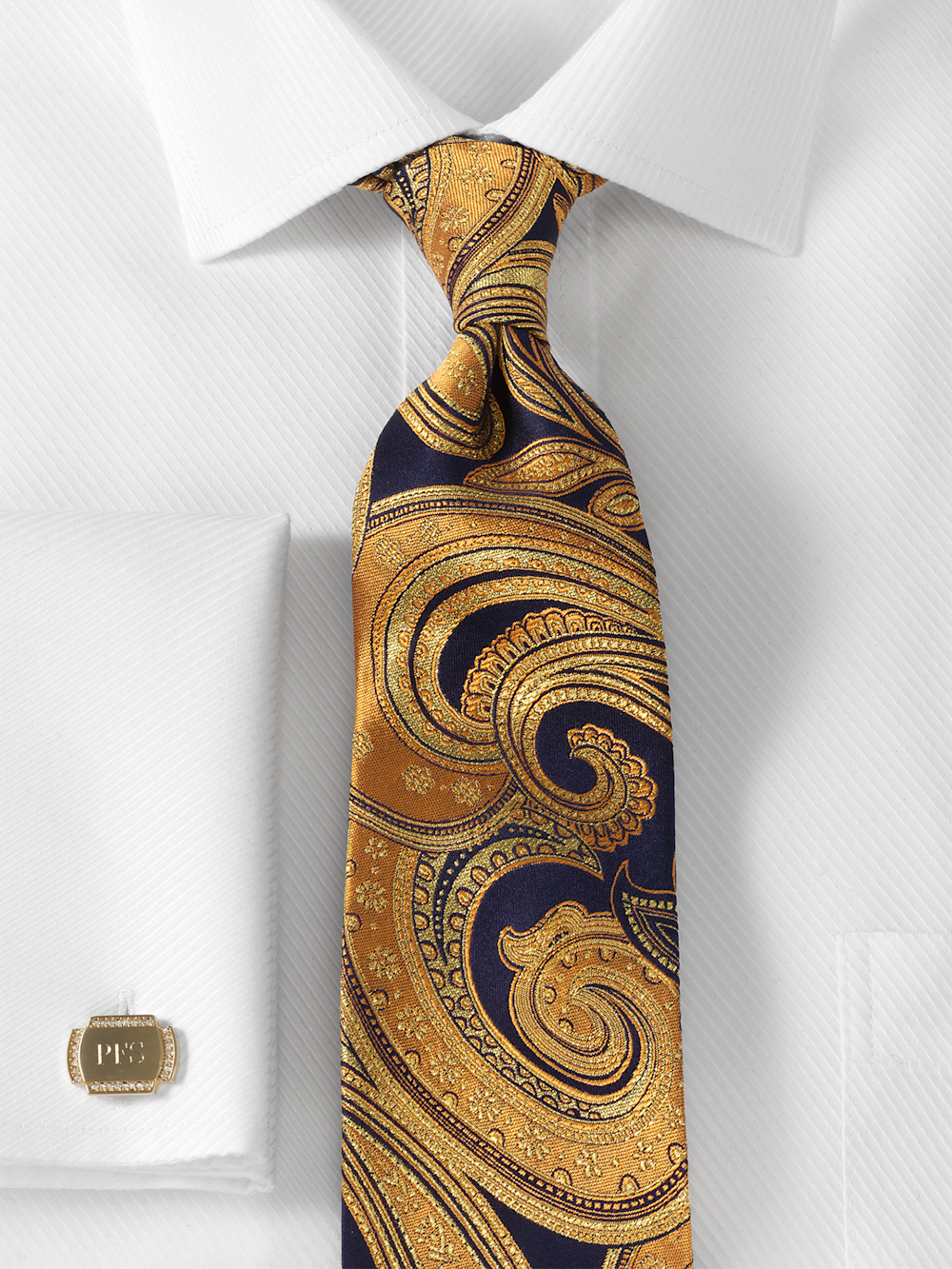 Alternate Image of Paisley Lurex Woven Silk Tie-1