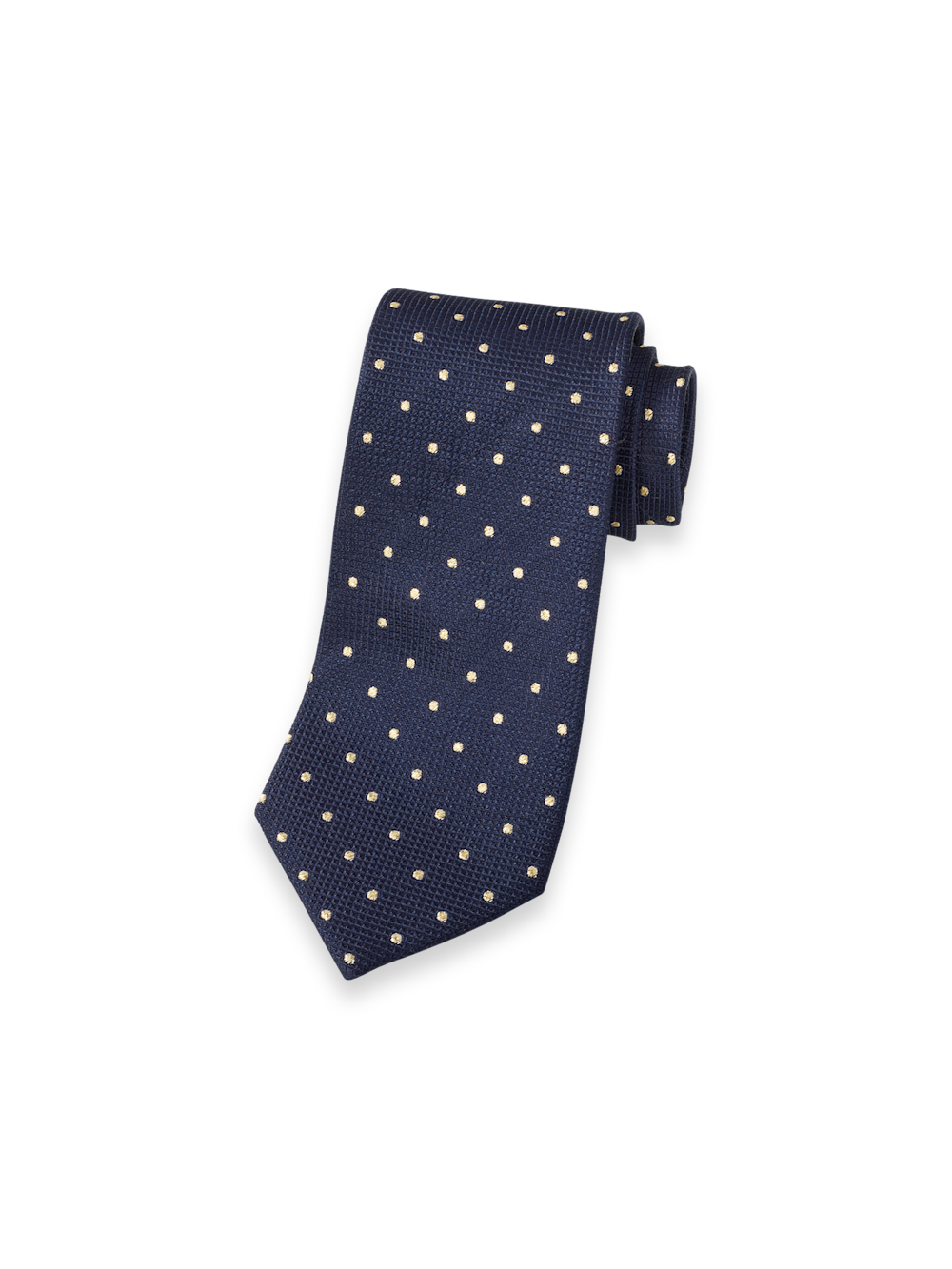 Product Image of Dot Lurex Woven Silk Tie-Blue