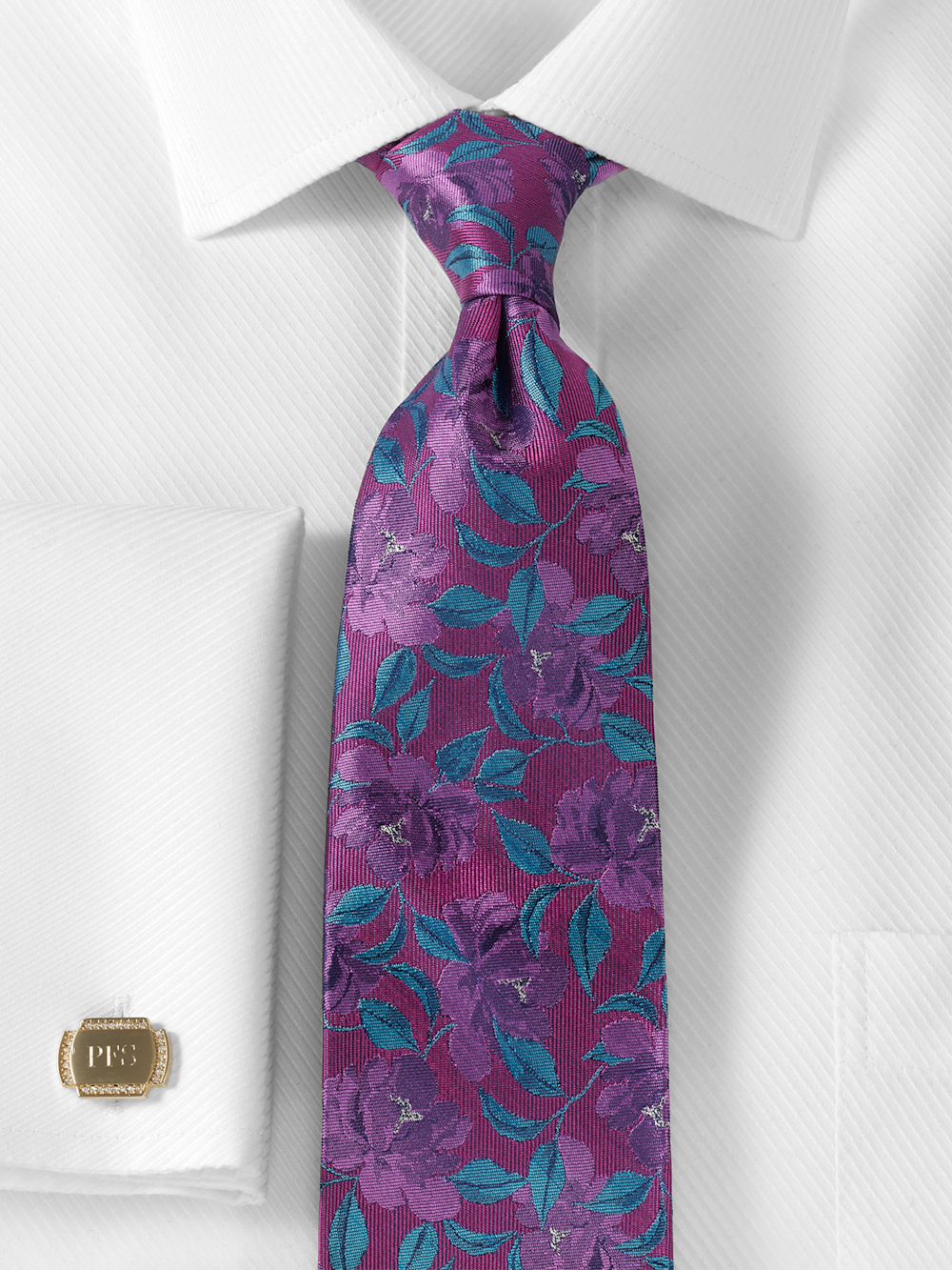 Alternate Image of Floral Woven Silk Tie-1