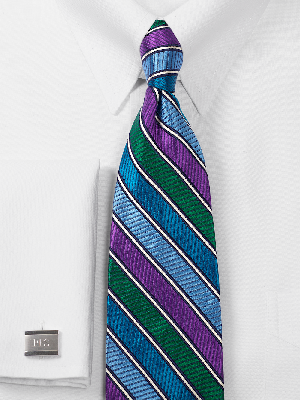 Alternate Image of Stripe Woven Silk Tie-1