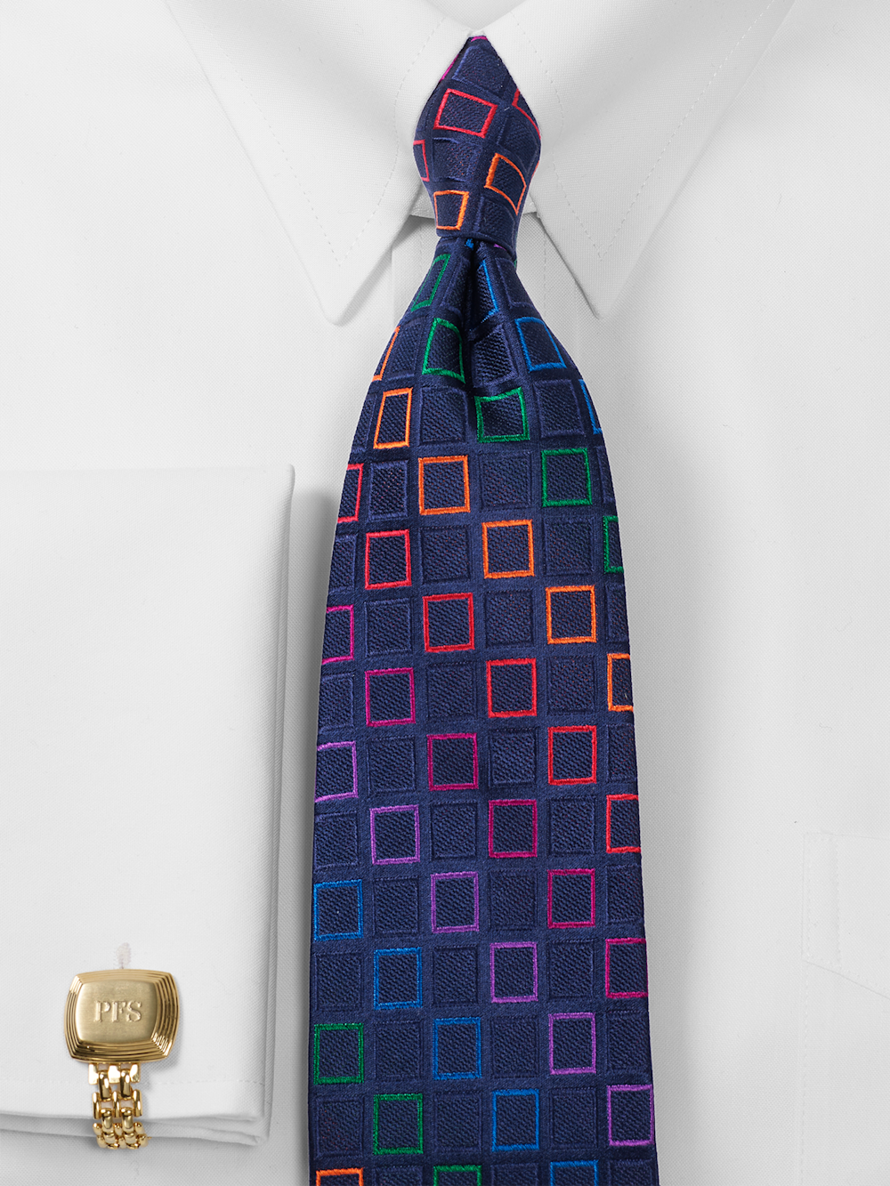 Alternate Image of Geometric Woven Silk Tie-1