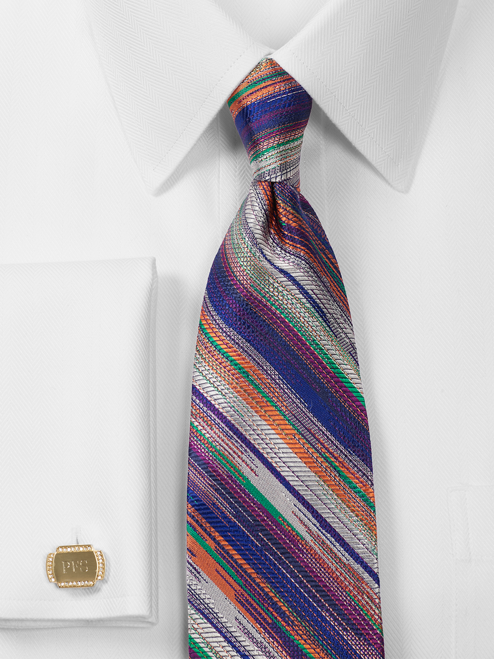 Alternate Image of Stripe Woven Silk Tie-1