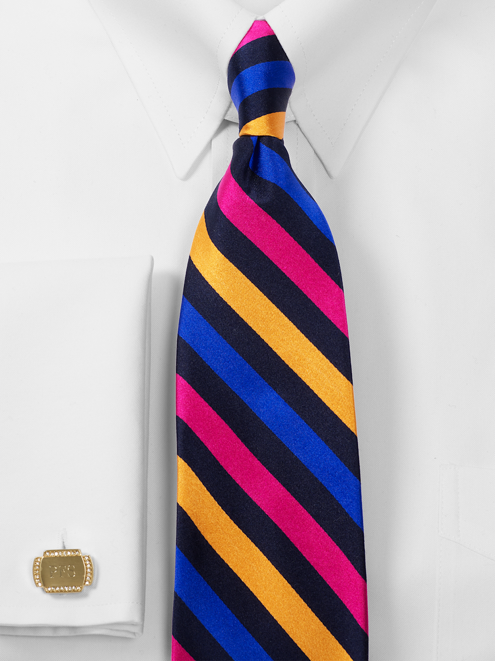 Alternate Image of Stripe Woven Silk Tie-1
