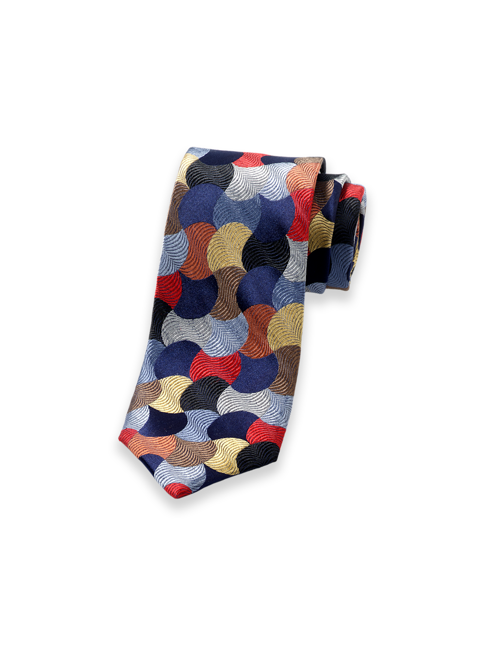 Product Image of Geometric Woven Silk Tie-Multi