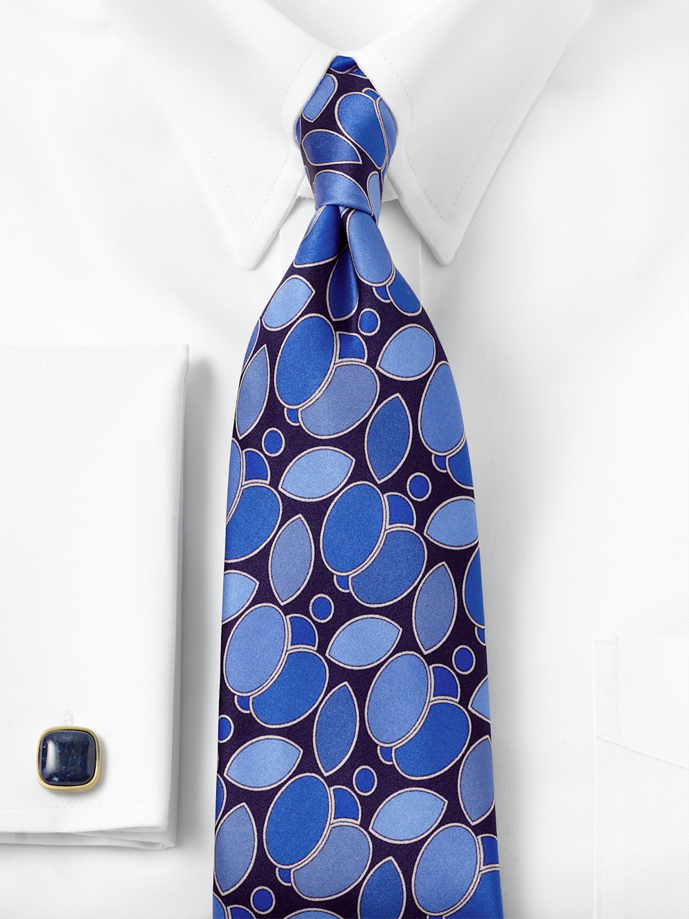Alternate Image of Medallion Printed Italian Silk Tie-1