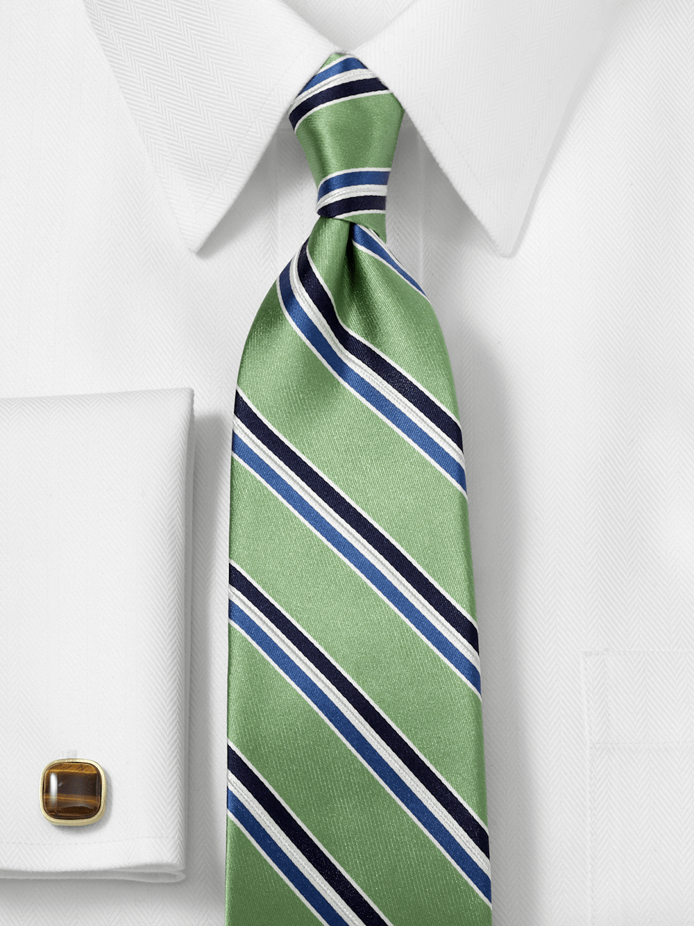 Alternate Image of Stripe Woven Silk Tie-1