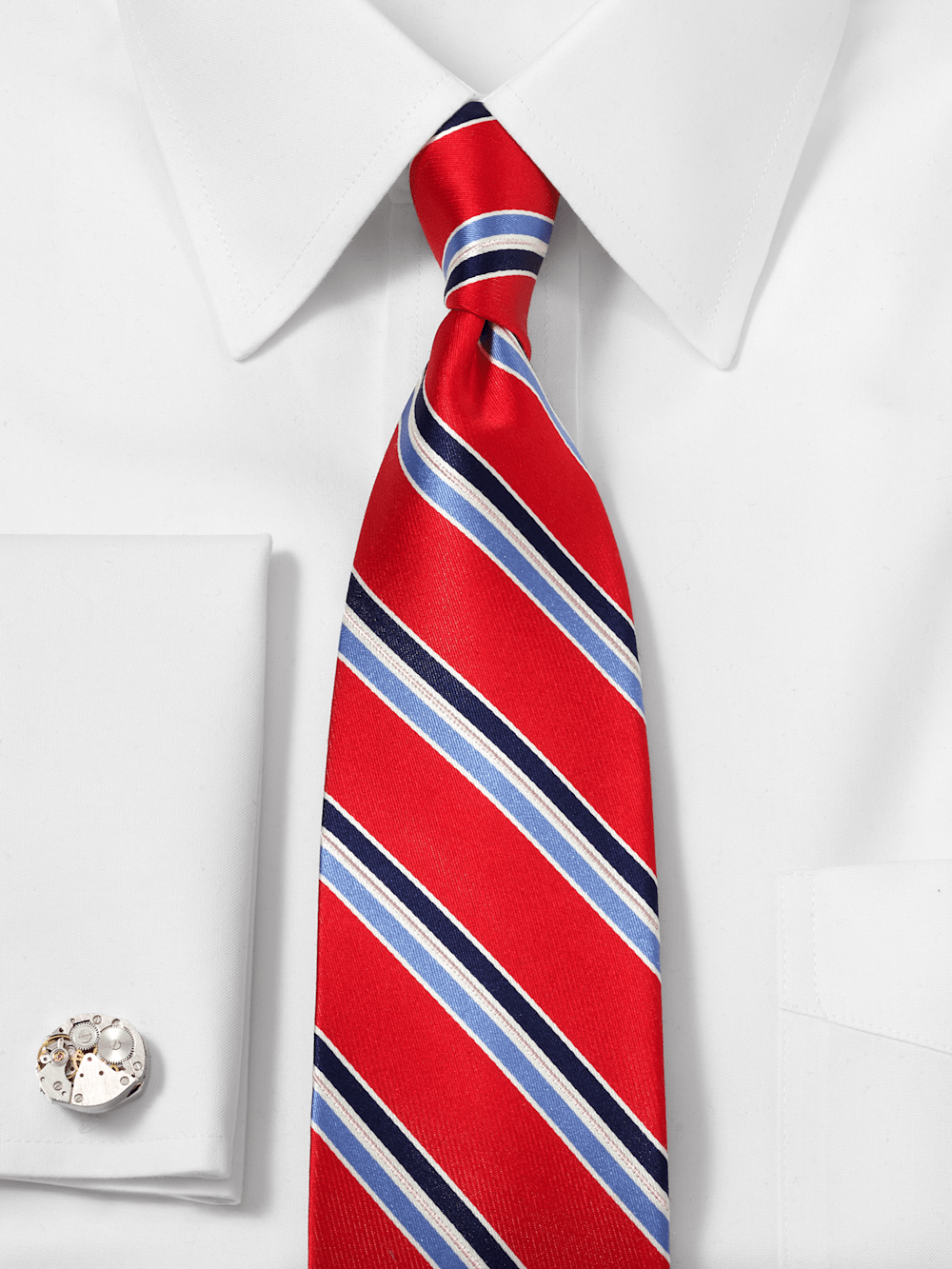 Alternate Image of Stripe Woven Silk Tie-1