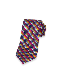 Geometric Woven Silk Tie - Multi