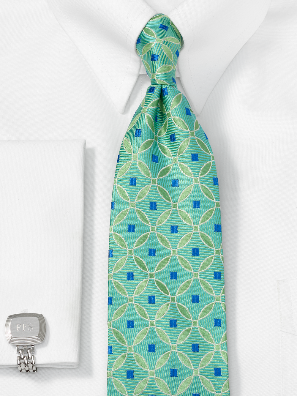 Alternate Image of Geometric Woven Silk Tie-1