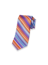 Stripe Woven Silk Tie - Multi