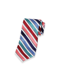 Stripe Woven Silk Tie - Multi
