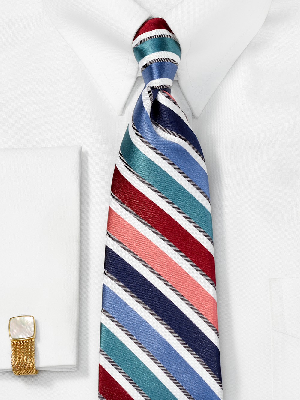 Alternate Image of Stripe Woven Silk Tie-1