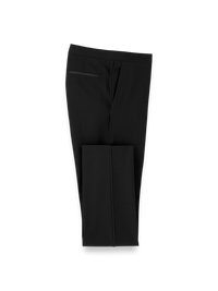 Wool Stretch Tuxedo Pants - Black