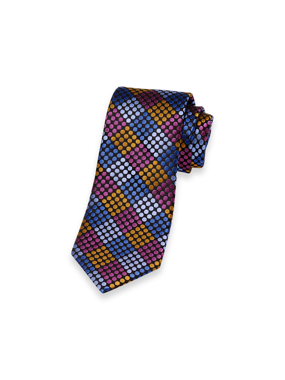 Product Image of Geometric Woven Silk Tie-Multi
