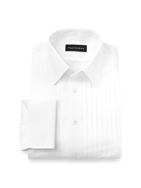 Non-Iron Cotton Tuxedo Shirt - White