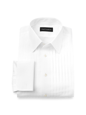 Non-Iron Cotton Tuxedo Shirt - White