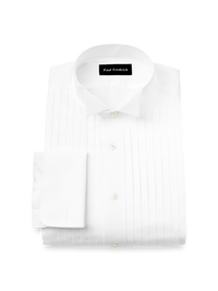 Non-Iron Cotton Tuxedo Shirt - White