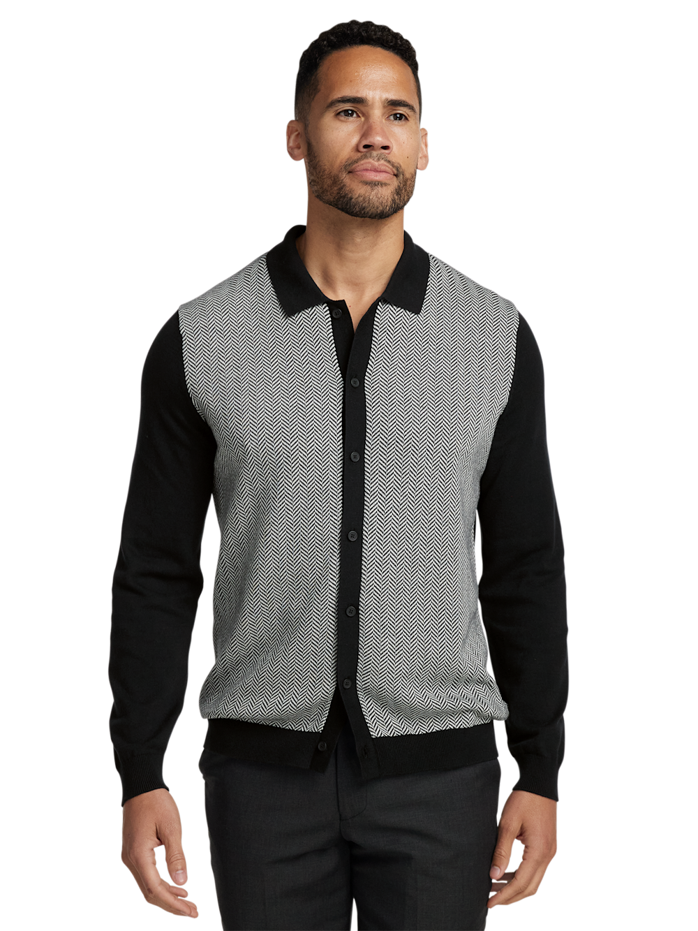 Alternate Image of Cotton Button Front Polo-1