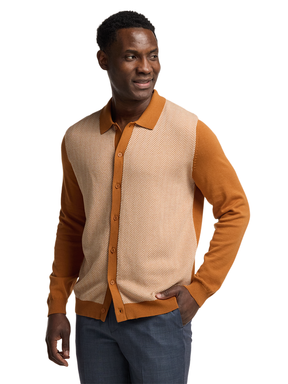 Alternate Image of Cotton Button Front Polo-1