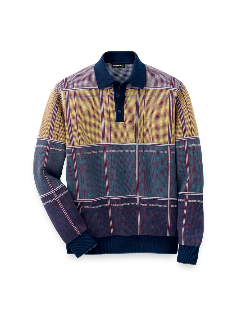 Product Image of Cotton Three Button Polo-Multi