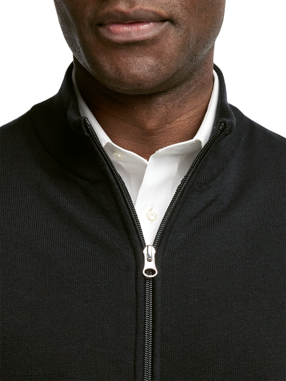 Alternate Image of Cotton Full Zip Mock Neck Vest-2