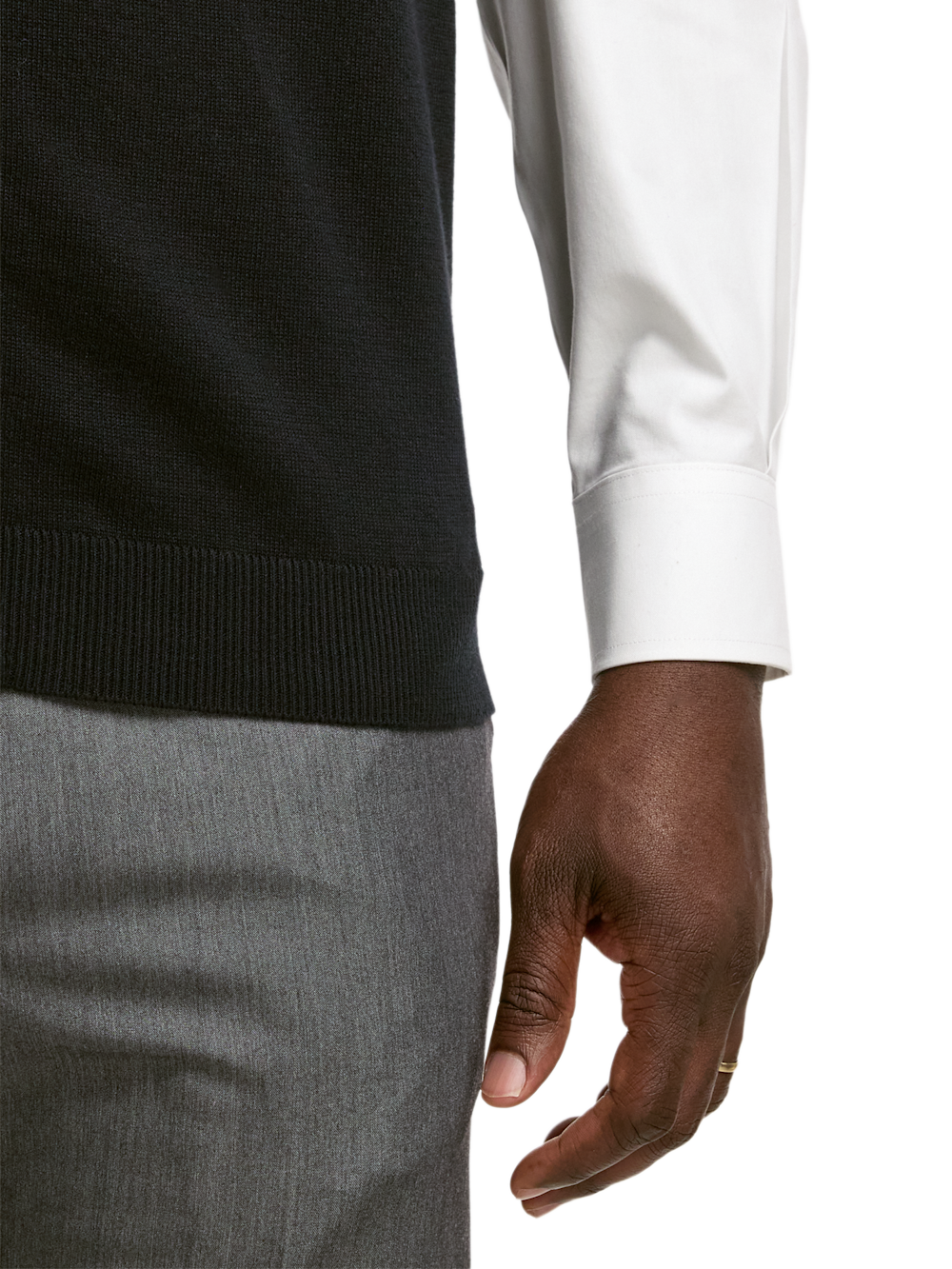 Alternate Image of Cotton Full Zip Mock Neck Vest-3