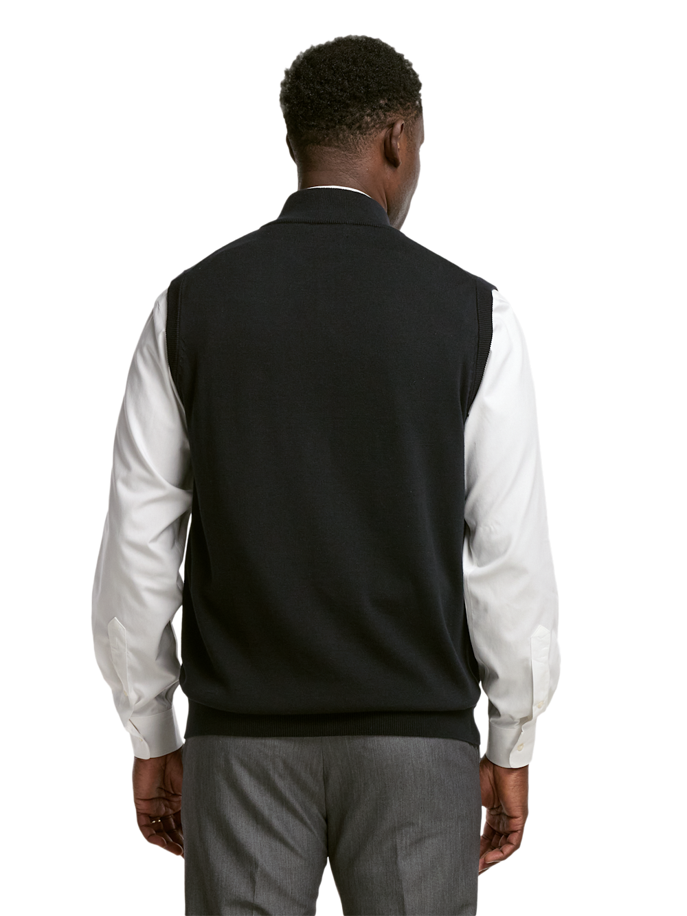 Alternate Image of Cotton Full Zip Mock Neck Vest-4