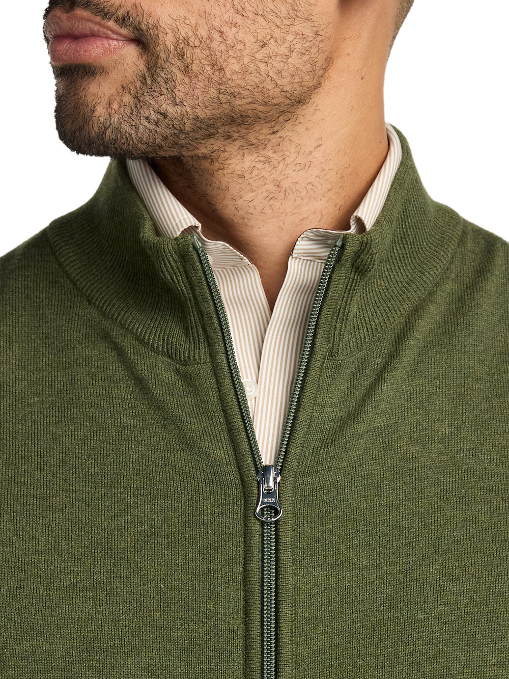 Alternate Image of Cotton Full Zip Mock Neck Vest-2