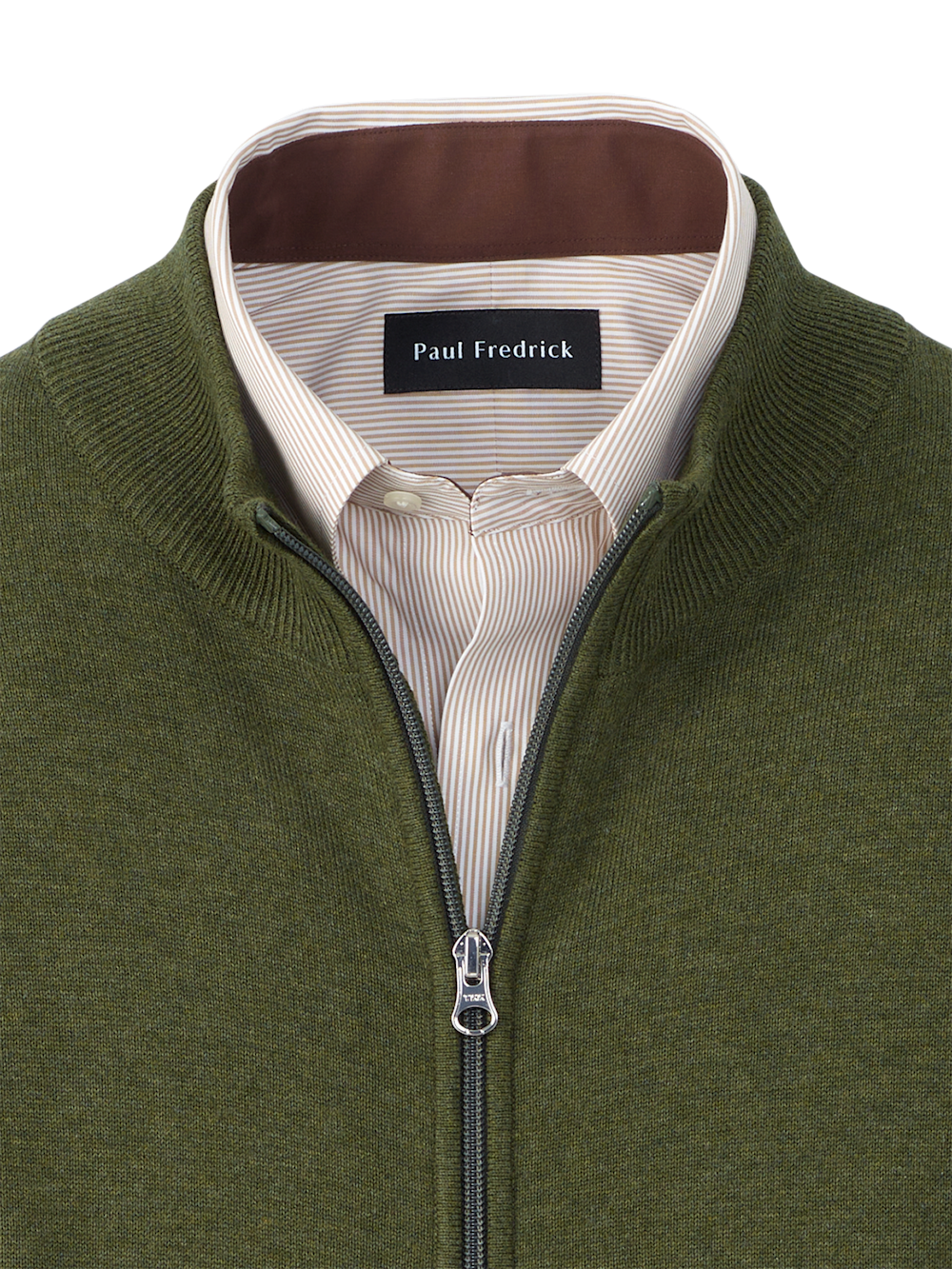 Alternate Image of Cotton Full Zip Mock Neck Vest-5