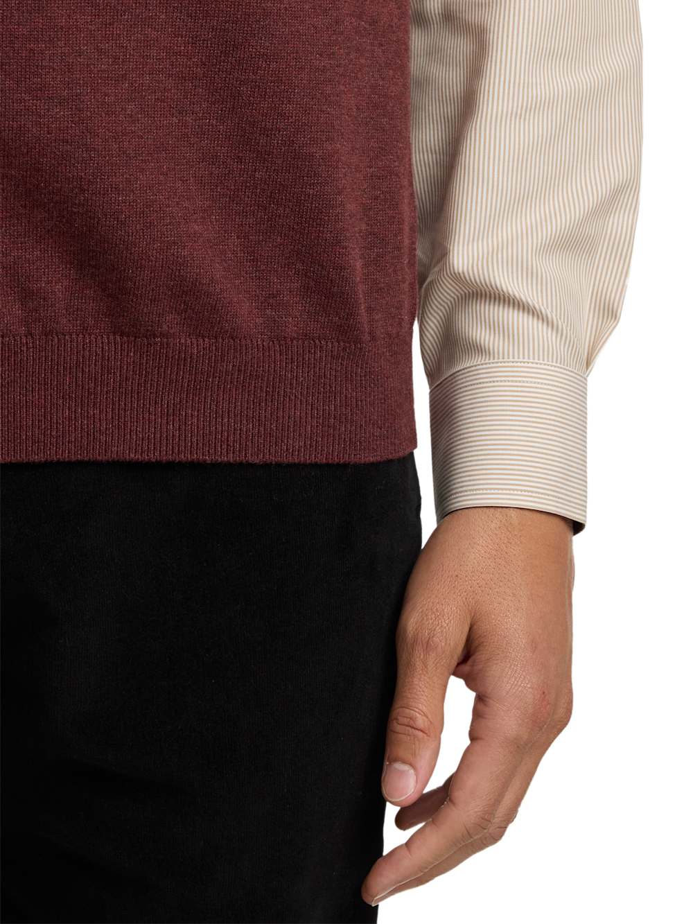 Alternate Image of Cotton Full Zip Mock Neck Vest-3