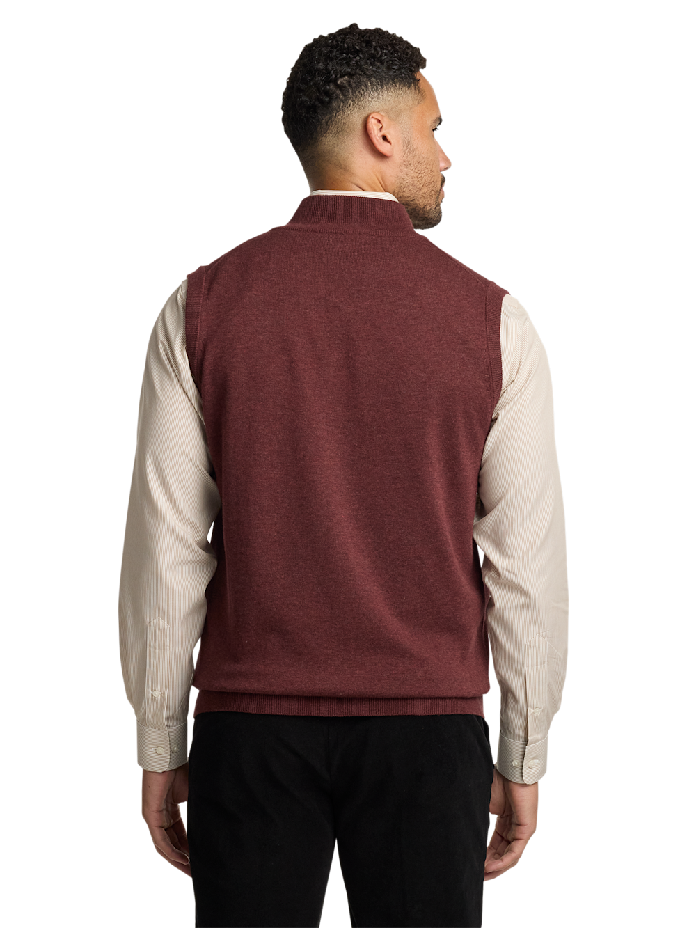 Alternate Image of Cotton Full Zip Mock Neck Vest-4