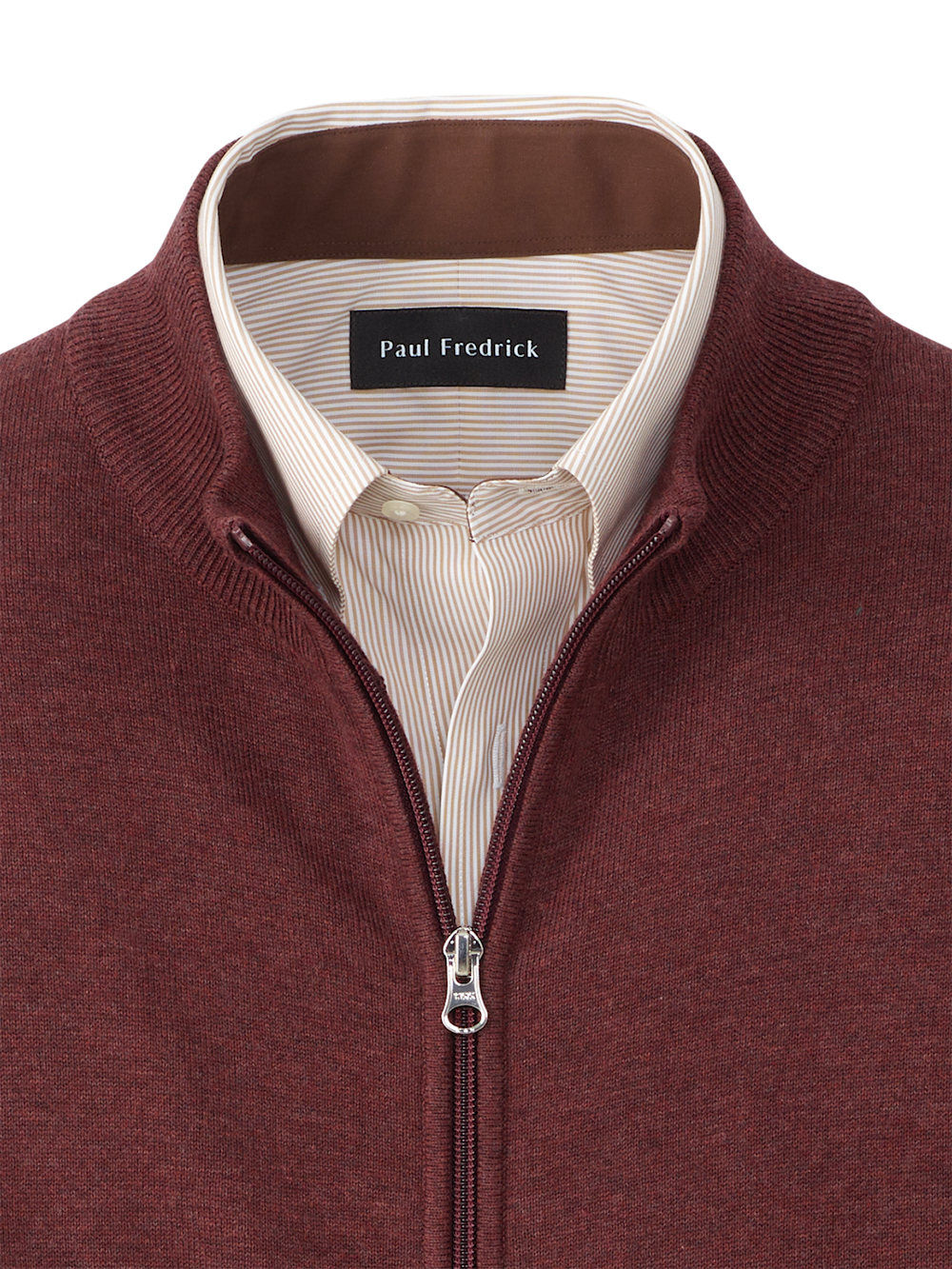 Alternate Image of Cotton Full Zip Mock Neck Vest-5