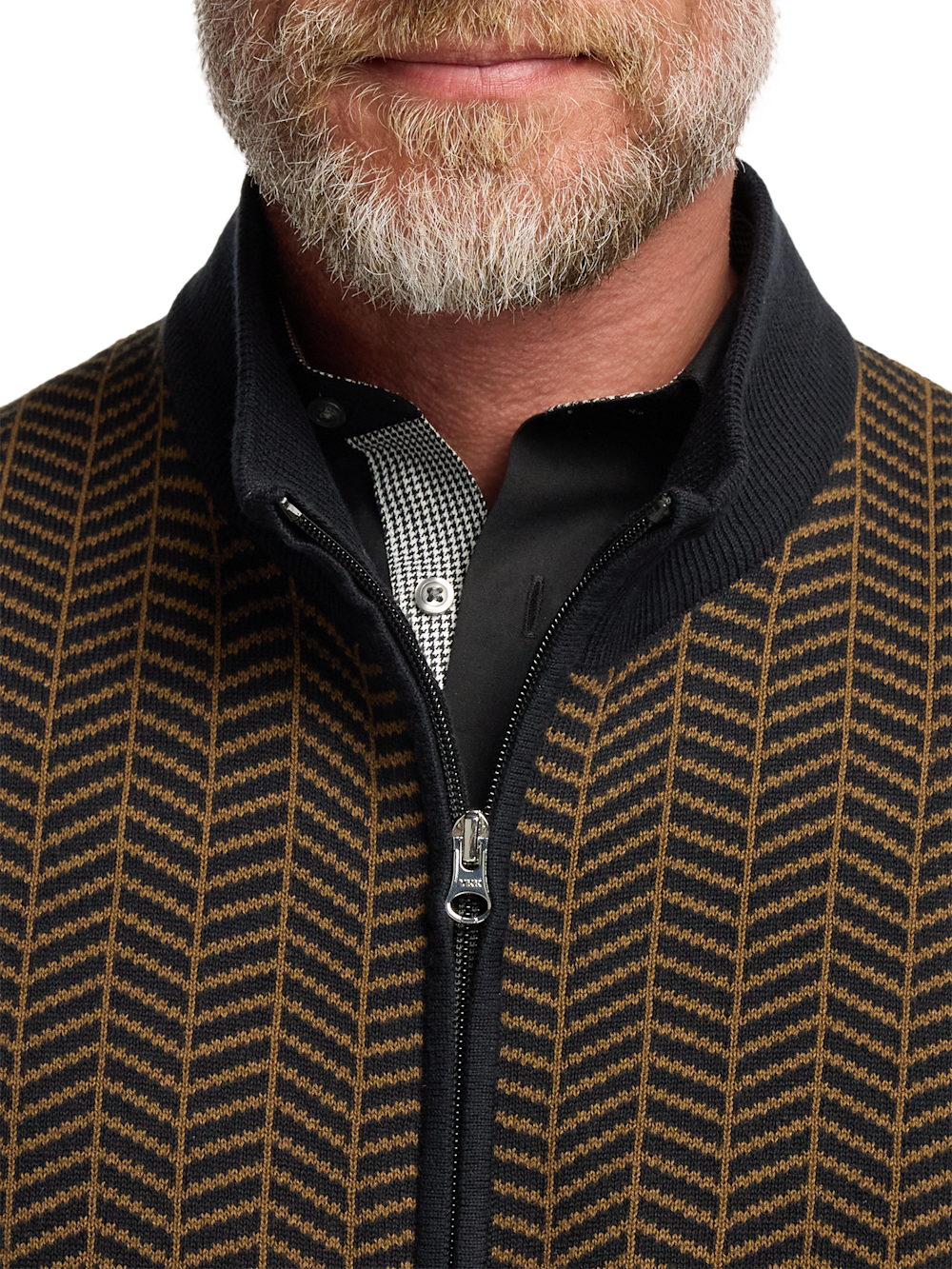 Alternate Image of Cotton Full Zip Mock Neck Vest-2