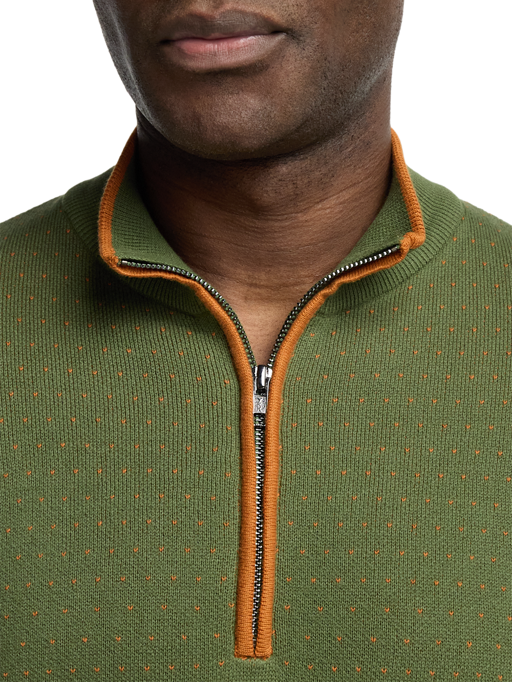 Alternate Image of Cotton Quarter Zip Mock Neck Sweater-2
