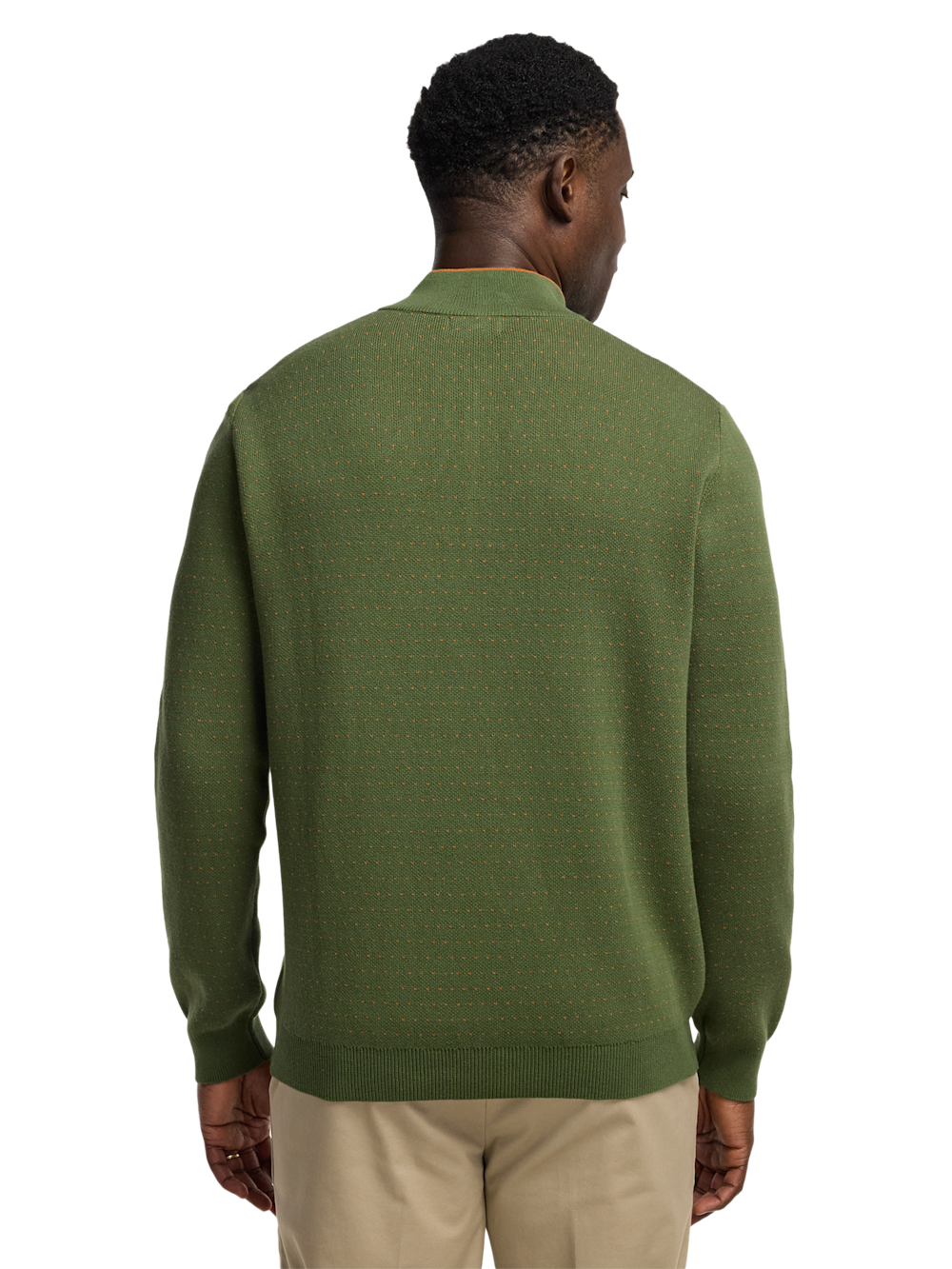 Alternate Image of Cotton Quarter Zip Mock Neck Sweater-4